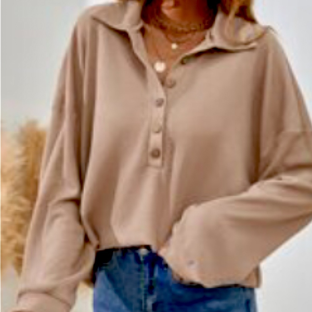 Comfy cute button winter sweater